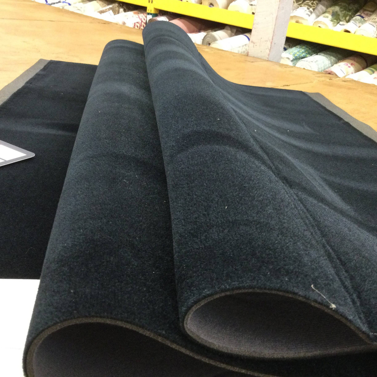 Veltex in Black | Velvet Automotive Headliner | Foam-Backed | 1/8