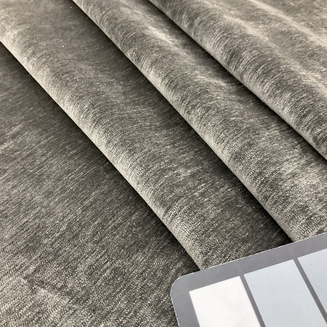 Dark Taupe Chenille Velvet | R-RENLEY GRAPHITE | Upholstery Fabric