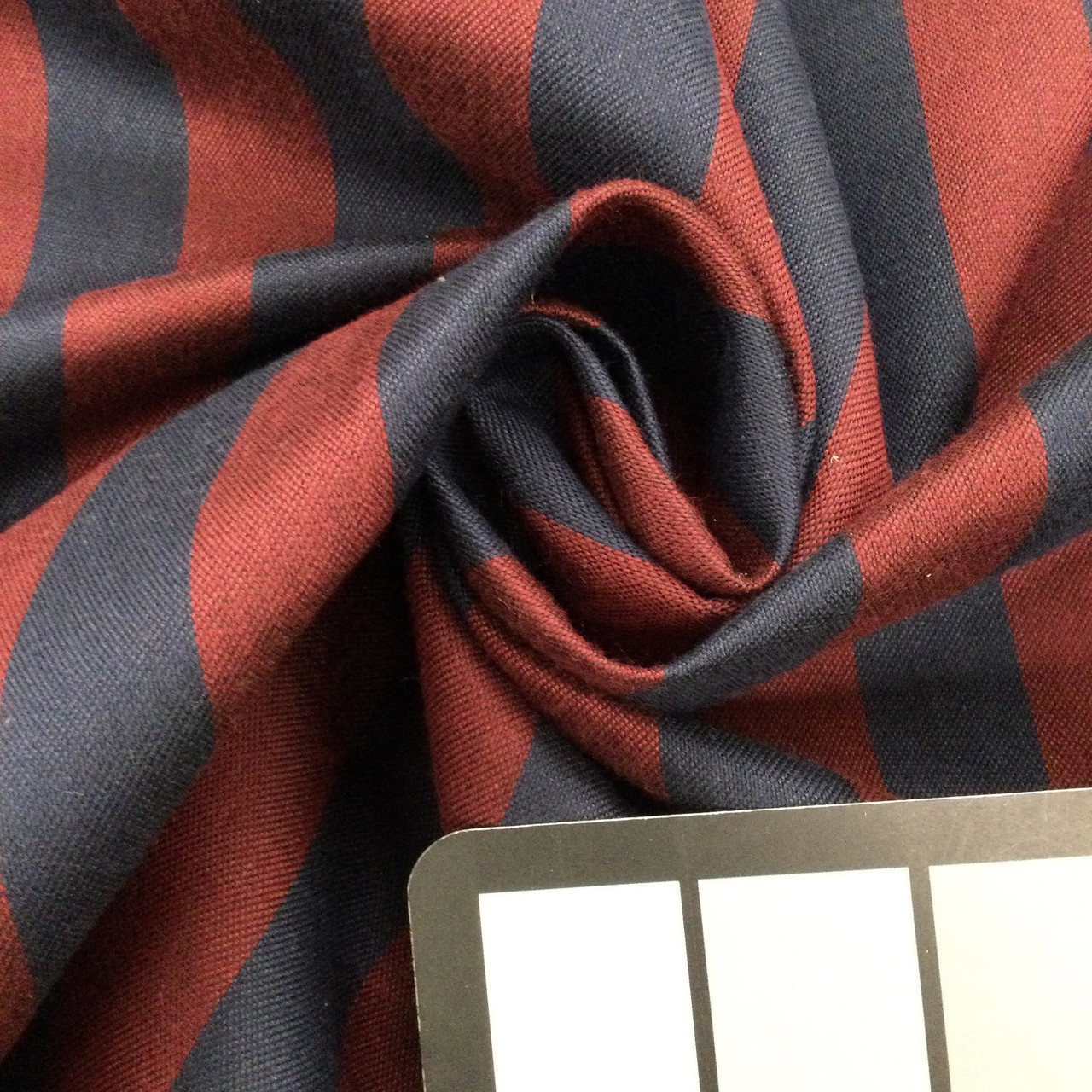 レッドアンドブルー RED&BLUEリートフェルト リプロダクト Horizontal Striped Fabric in Red and Navy Blue | Upholstery