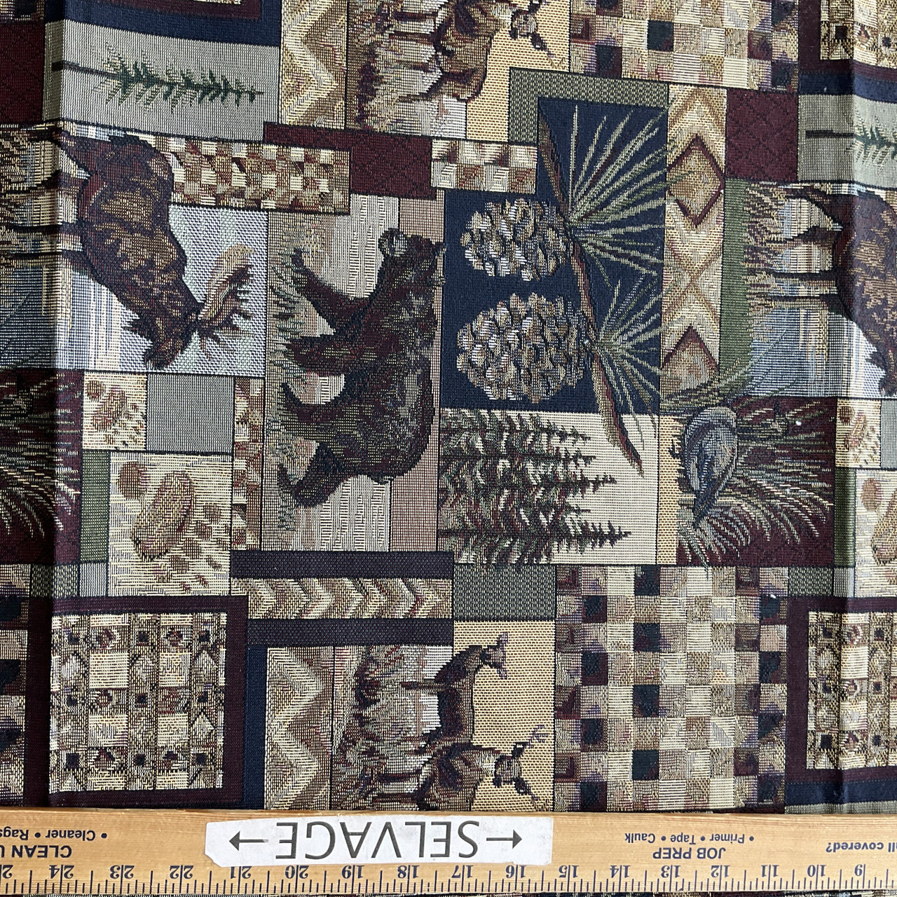 Peters Cabin Patch Jacquard Stone | Medium/Heavyweight Jacquard
