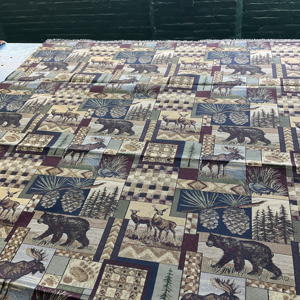 Peters Cabin Patch Jacquard Stone | Medium/Heavyweight Jacquard