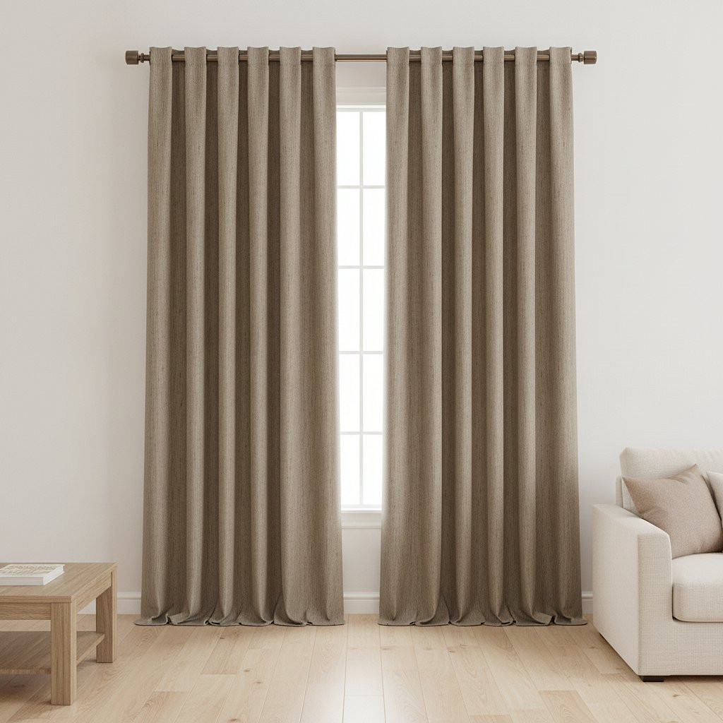 Isla Raw Slub Faux Silk Hickory | Lightweight Dupioni Fabric