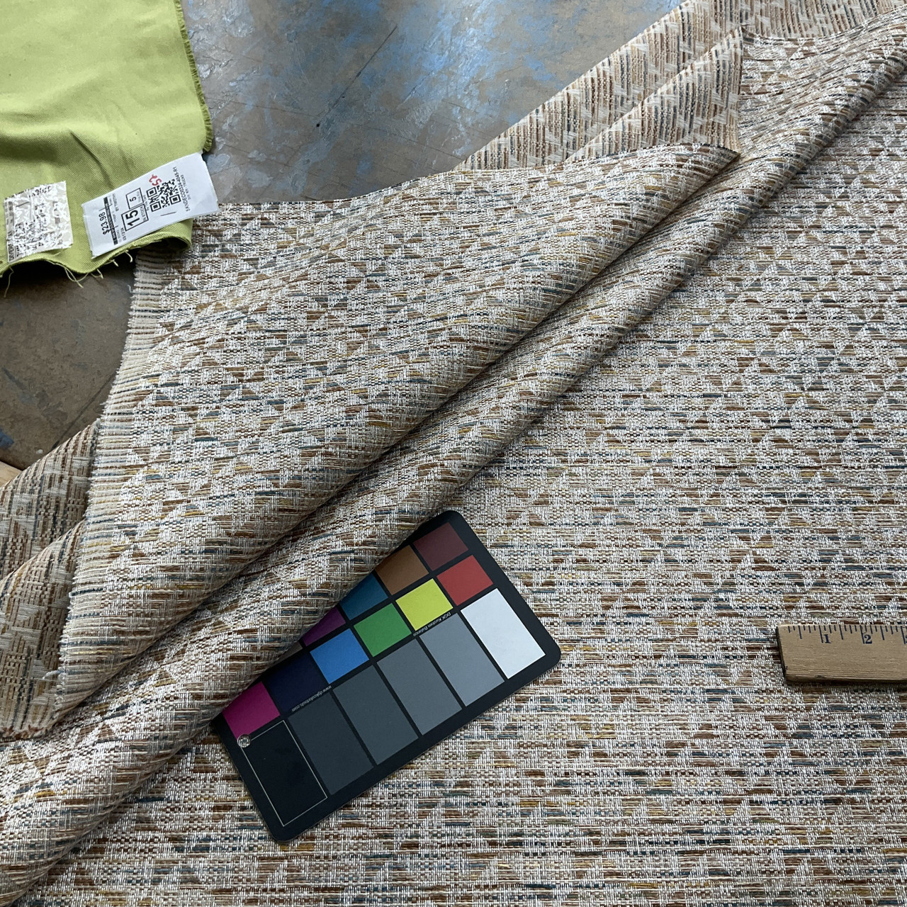 Rusty Golding Mascarade in Carnival | Rust, Slate Blue , Natural Pinwheel Woven ...