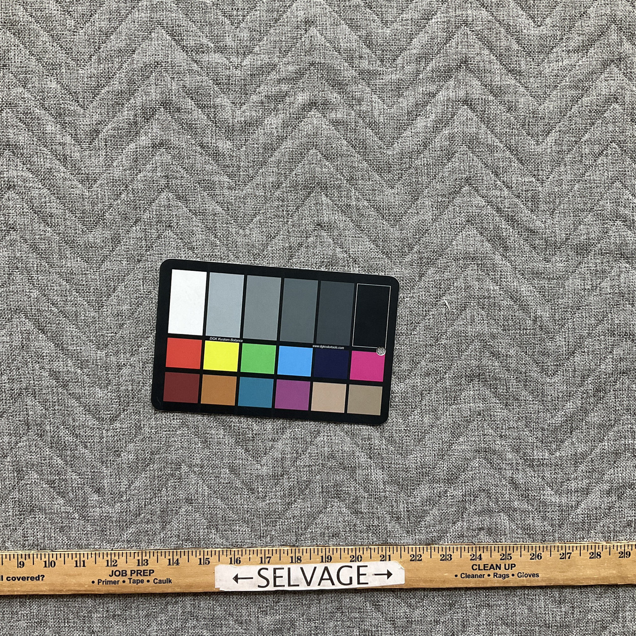 ZZ Top in Steam | Medium Gray Pre Quilted Chevron Pattern Woven