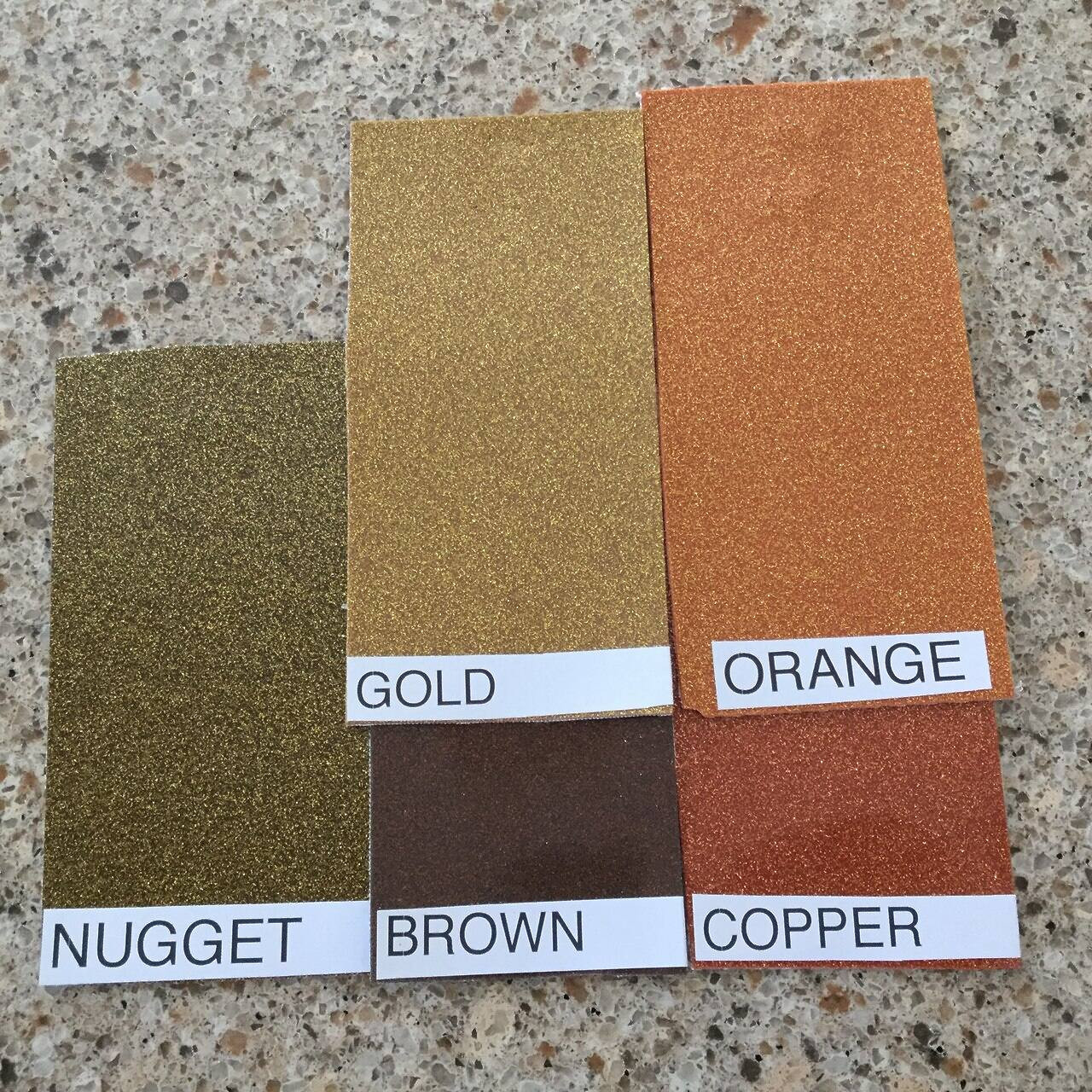 リボンページ Copper High Gloss Glitter + Sparkle Vinyl Fabric Upholstery