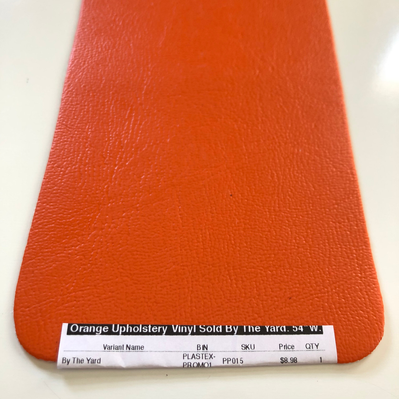 Orange Upholstery Vinyl Fabric Sold By The Yard. 54"W. Fabric Warehouse