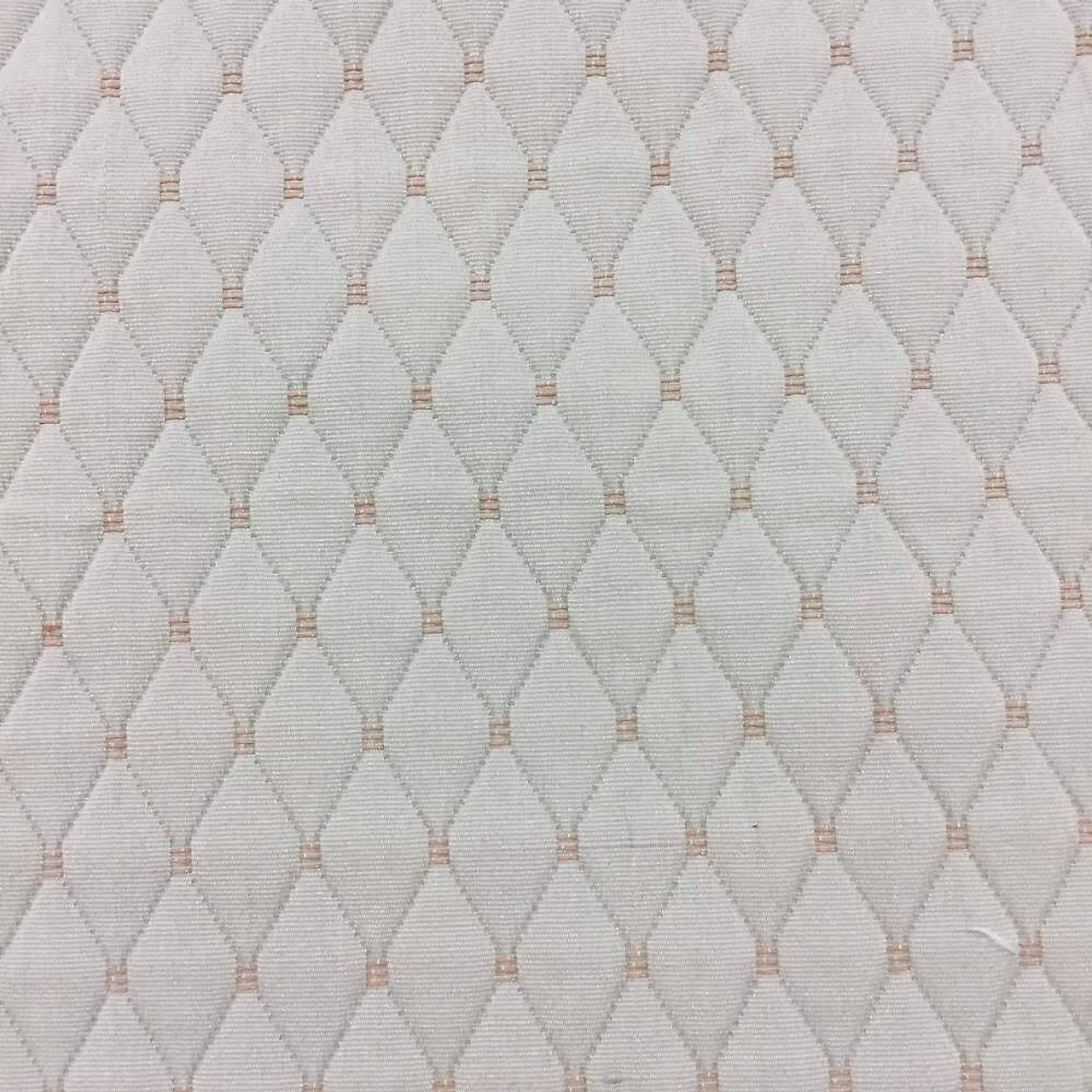 Thick Quilted Faux Leather Fabric Argyle Diamond Embroidered Car Upholstery  Trim