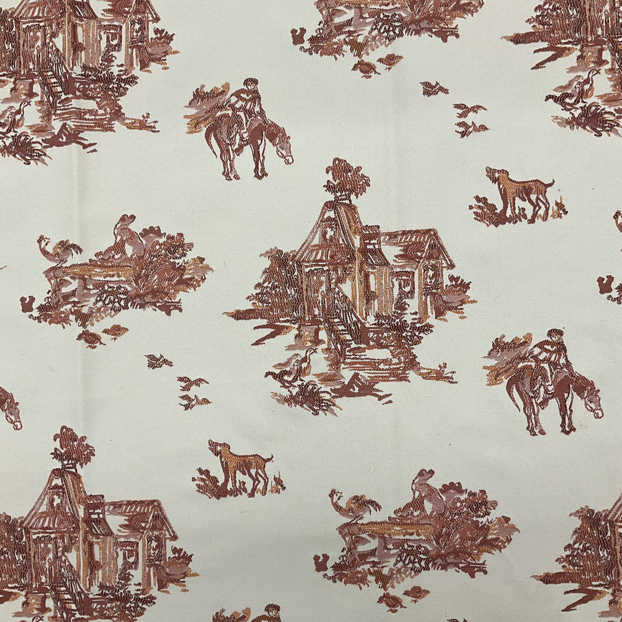 Pink toile de Jouy fabric French country from Brick House Fabric: Novelty  Fabric