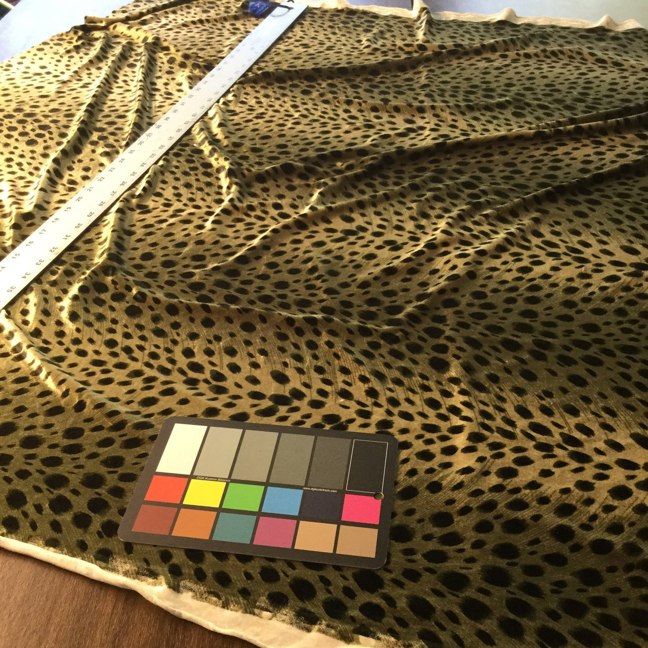 Spun Velvet Material Velour Cheetah Leopard Tiger Craft Dress Fabric 58  Meter