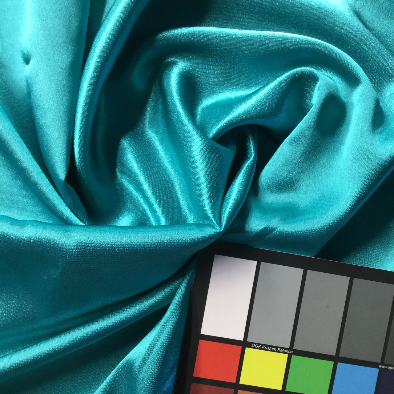 Teal Poly Satin Fabric | Lightweight | Apparel Linings Crafts Scrunchies