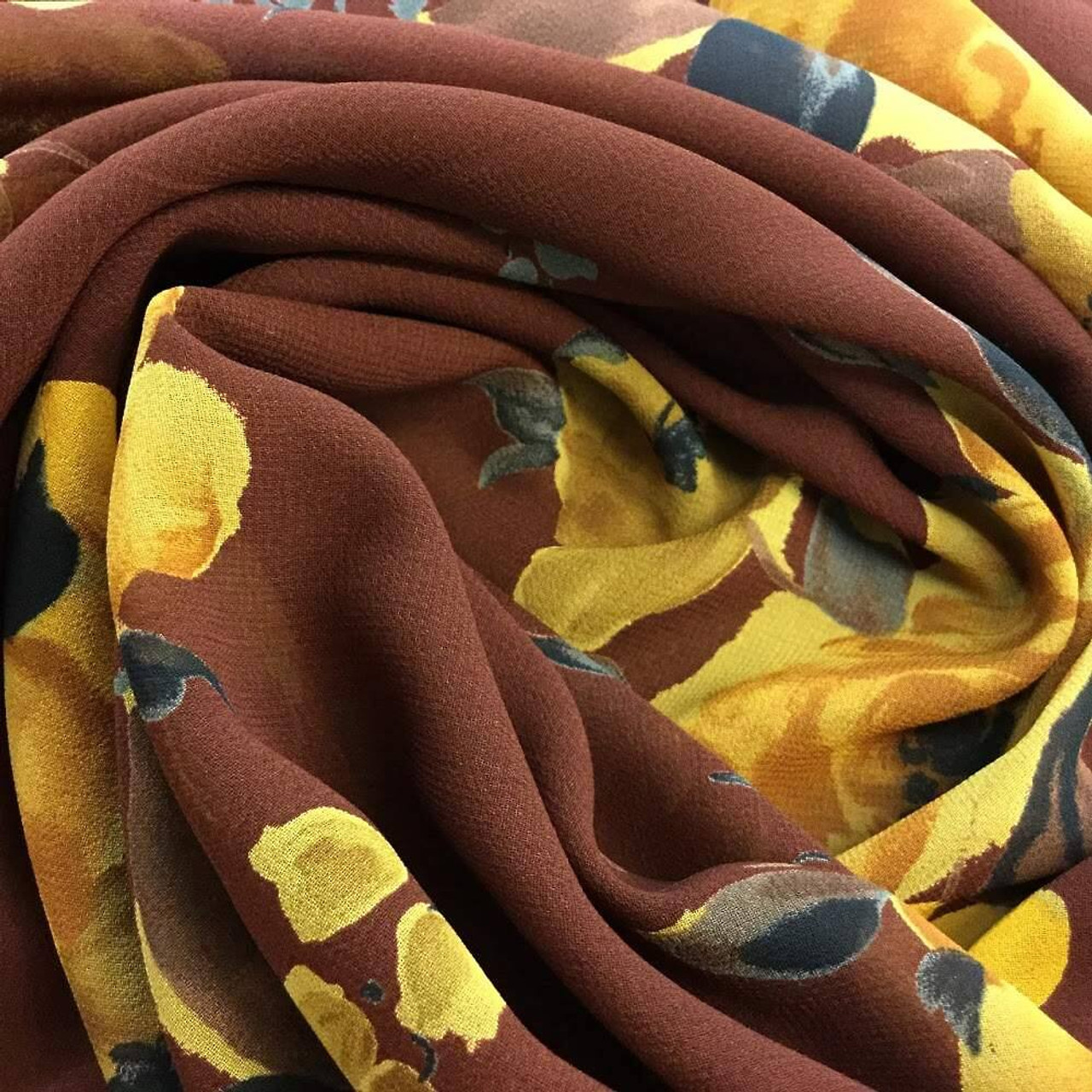 Double Sided Wool Silk Scarf in Burgundy, Blue, Mauve & Gold Yellow Paisley  with Geometric Pattern