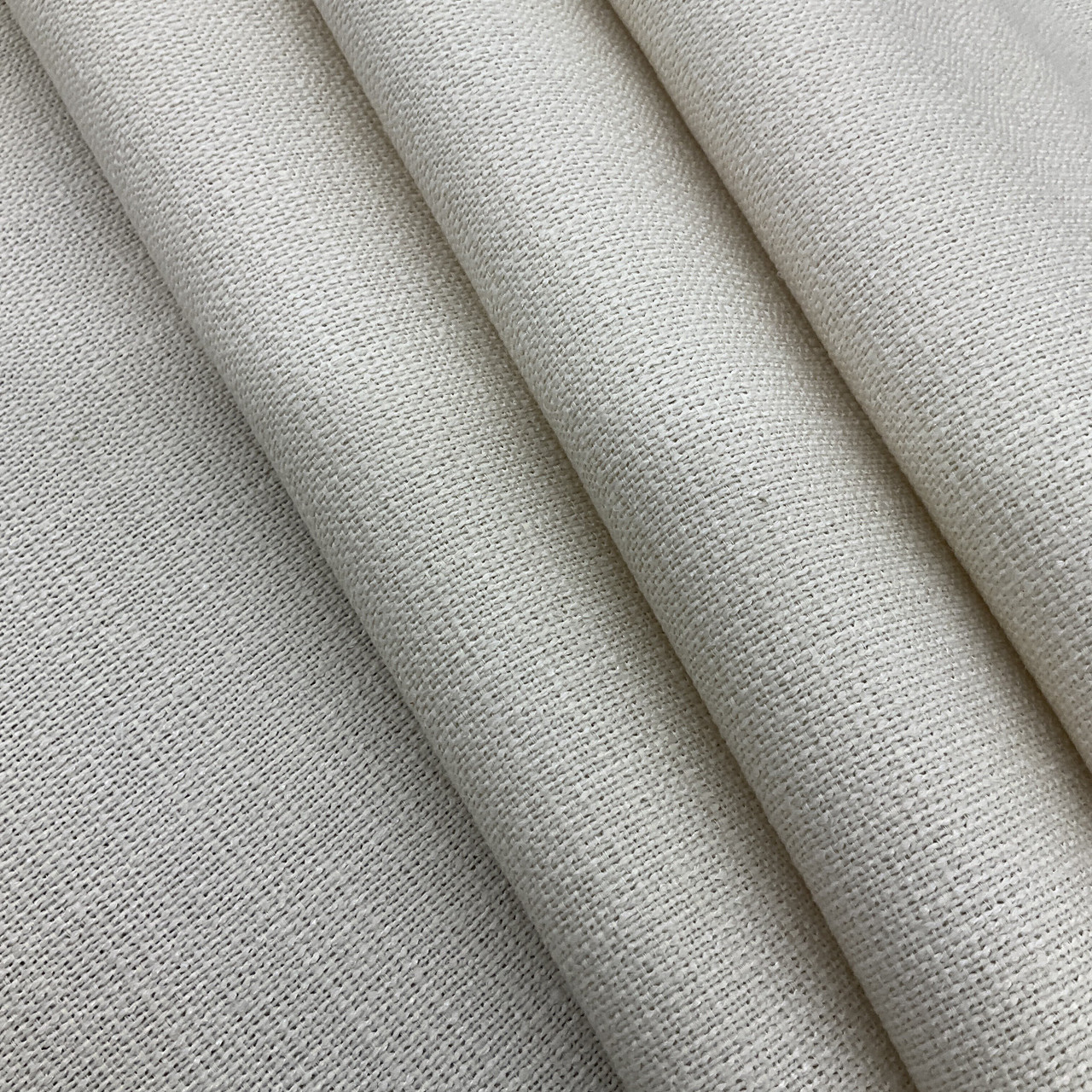 ENTELARE 11oz Polyester Blend Upholstery Sewing Fabric by The Yard Width 57 Inches Ivory White