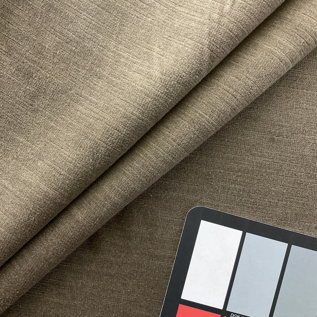 E156 Light Brown Smooth Polyester Velvet Upholstery Fabric by The Yard