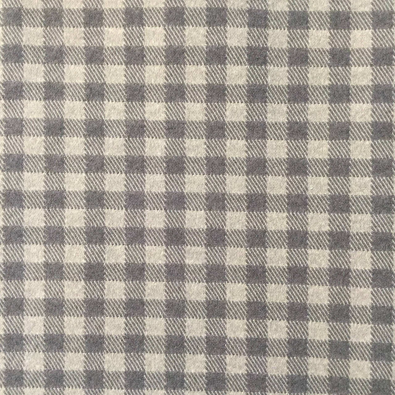 Flannel Grey Silver Plaid Woven Patterns Upholstery Fabric by The Yard