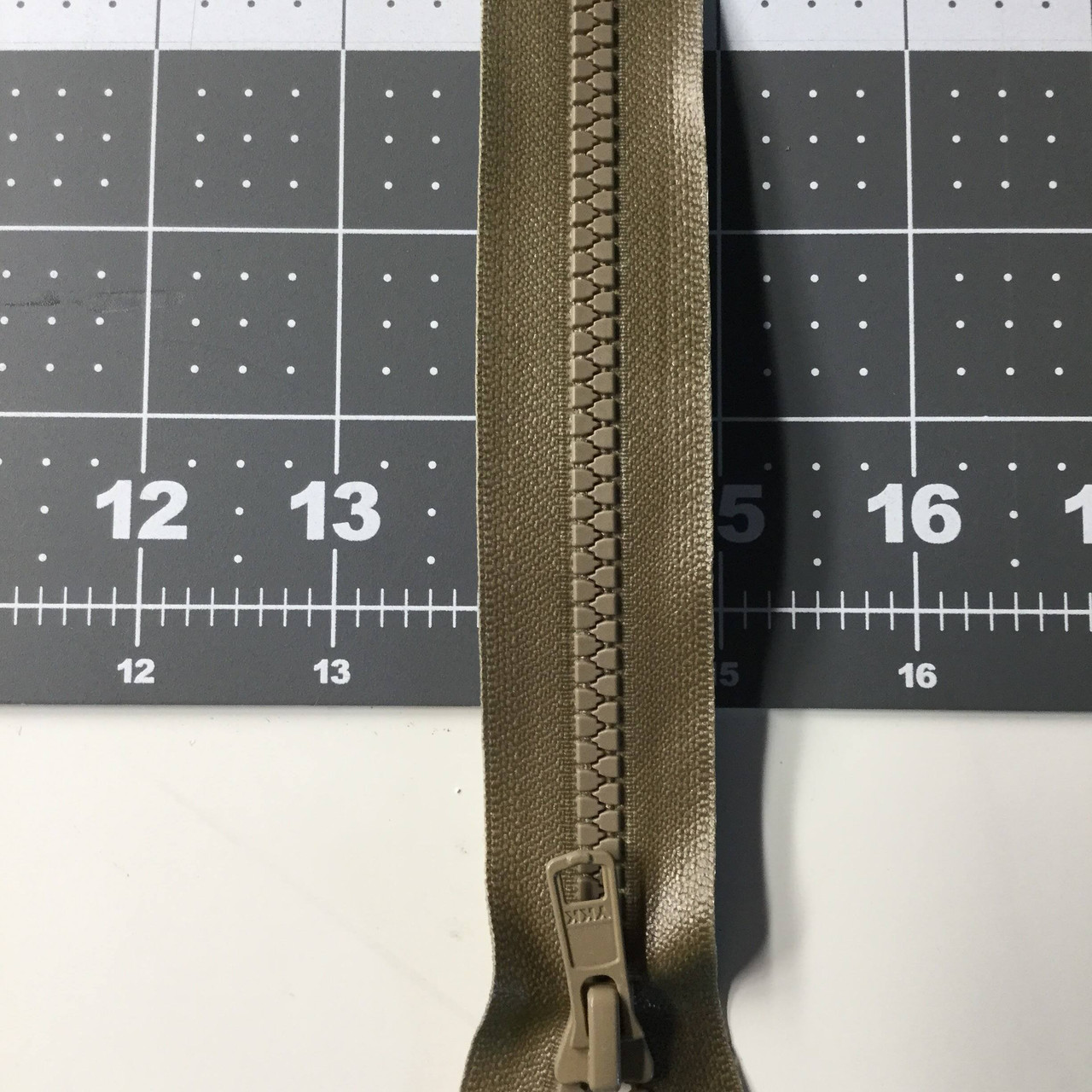 28.5 Inch Tan Separating Jacket Zipper  HEAVY DUTY Molded Plastic Chain  Zipper - Fabric Warehouse