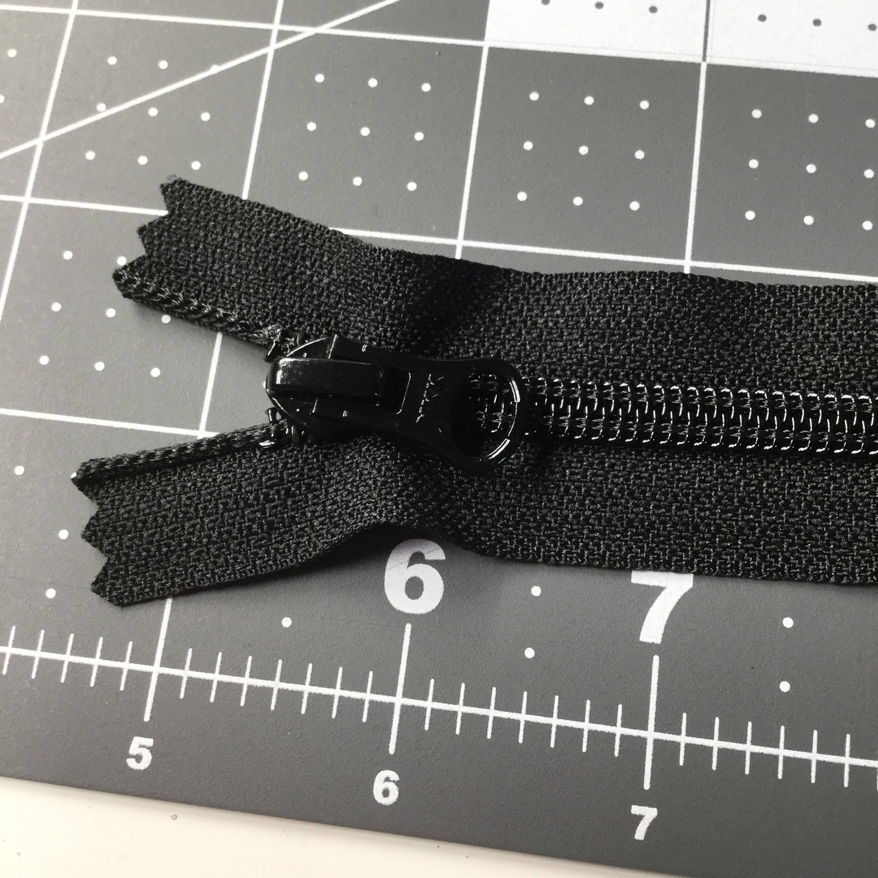9 Inch YKK Black Non Separating Pocket Zipper | Single Pull 