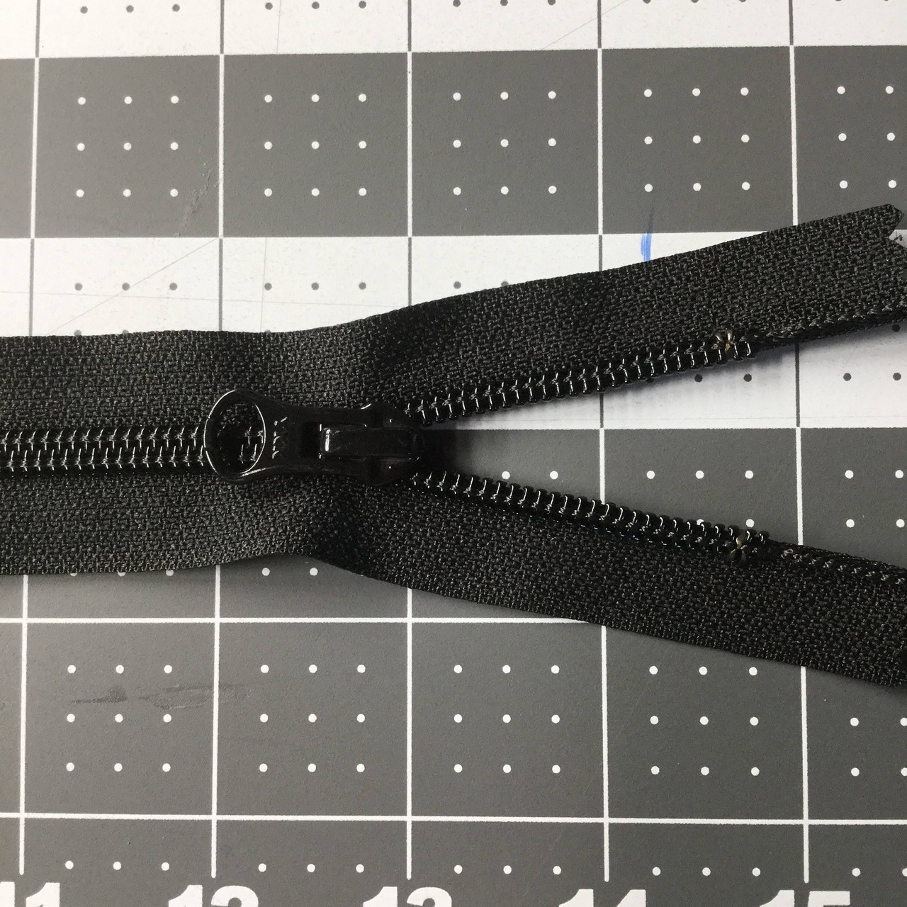 10.5 Inch Black, Coil Zipper. Non Separating YKK Made in USA Military Spec.  - Fabric Warehouse
