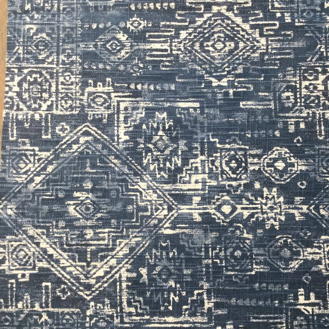 Boho fabric by the yard ''Blue flap 