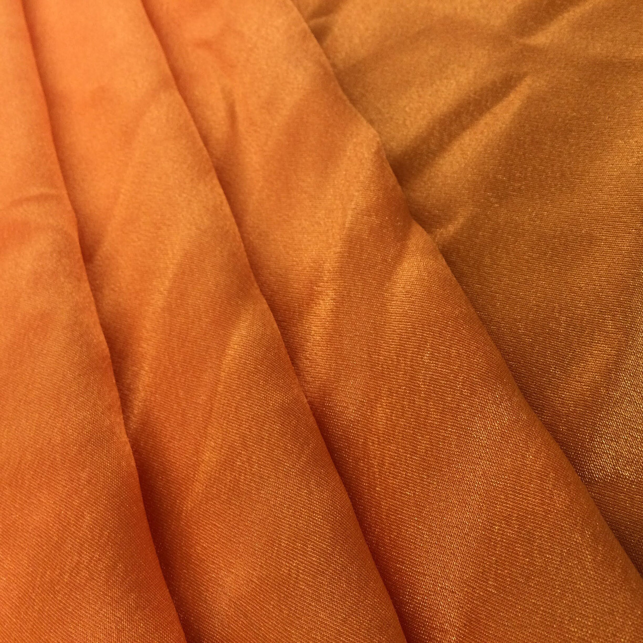 Orange Silky Solid Fabric | Polyester Apparel Fabric| Lightweight | 60  Wide | By the Yard