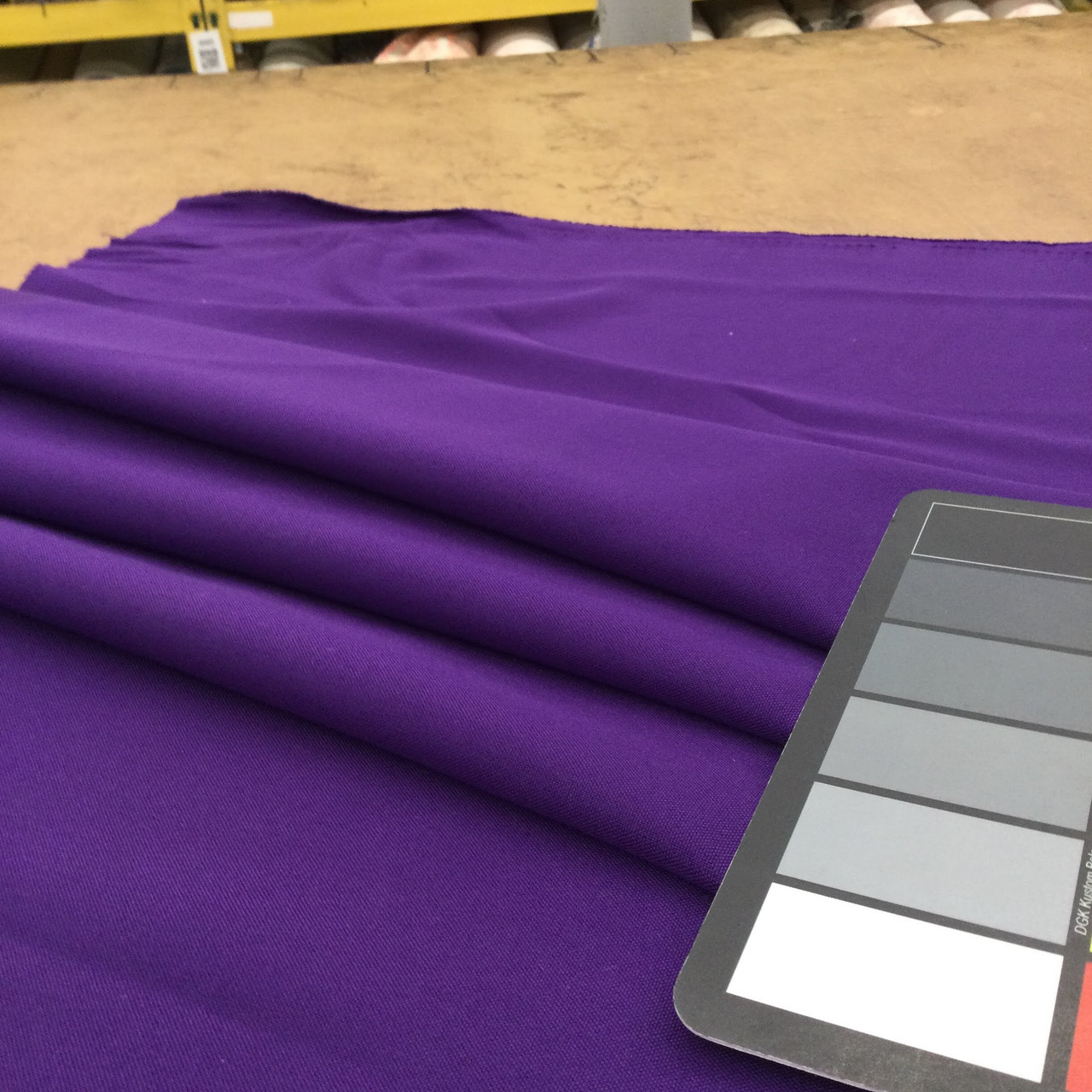 Solid Wool Gabardine Suiting - Dark Purple