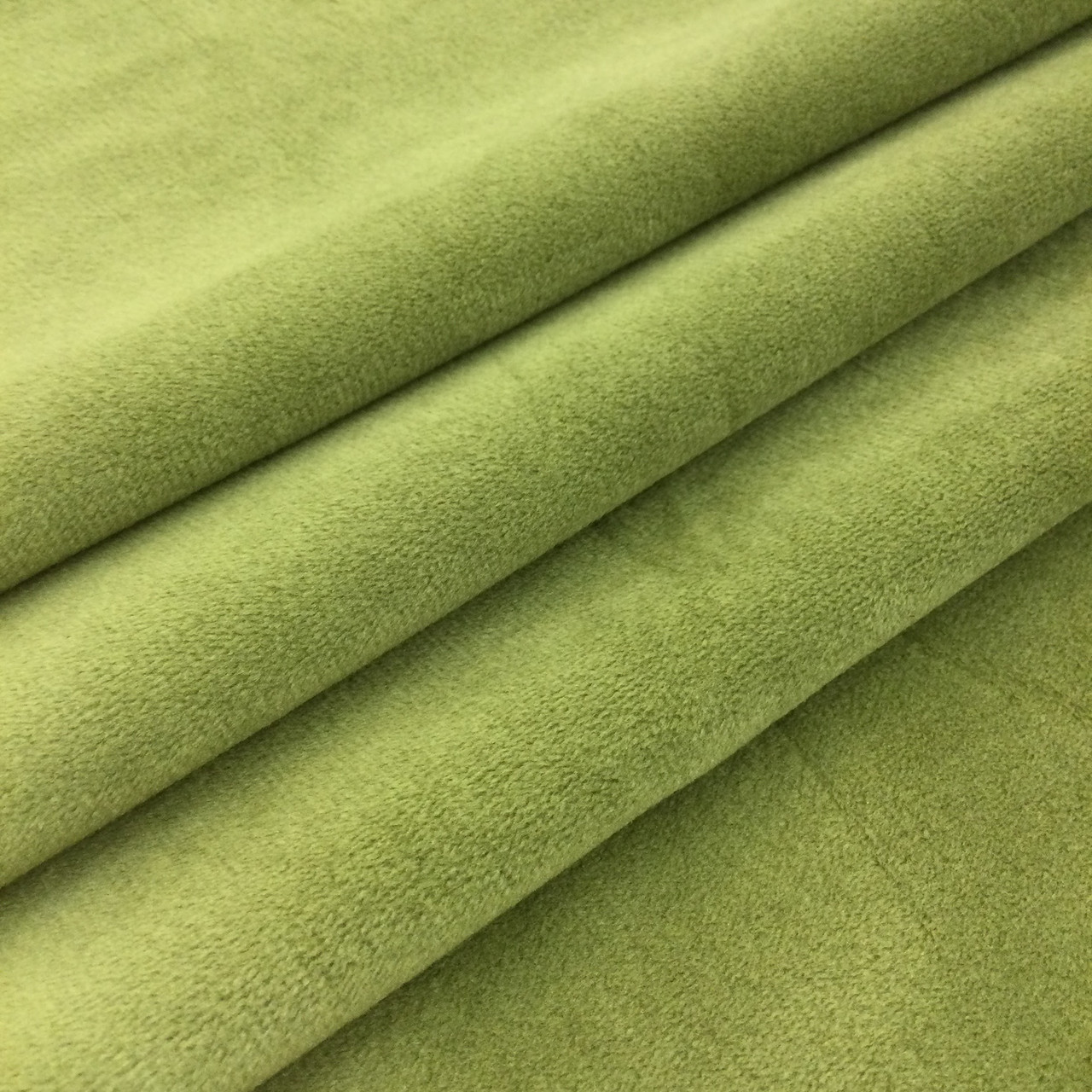 Chive Green Microfiber Velvet Fabric by Richloom, Microfiber Velvet Fabric, Upholstery / Heavy Drapery, 54 Wide