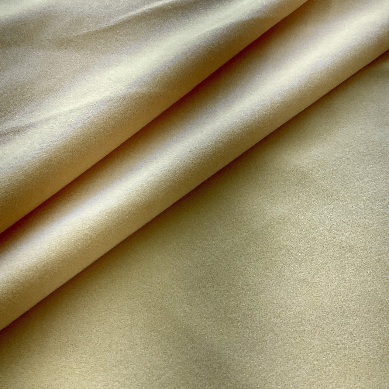 Soft Muted Yellow, Microfiber Velvet Fabric, Upholstery / Heavy Drapery, 54 Wide