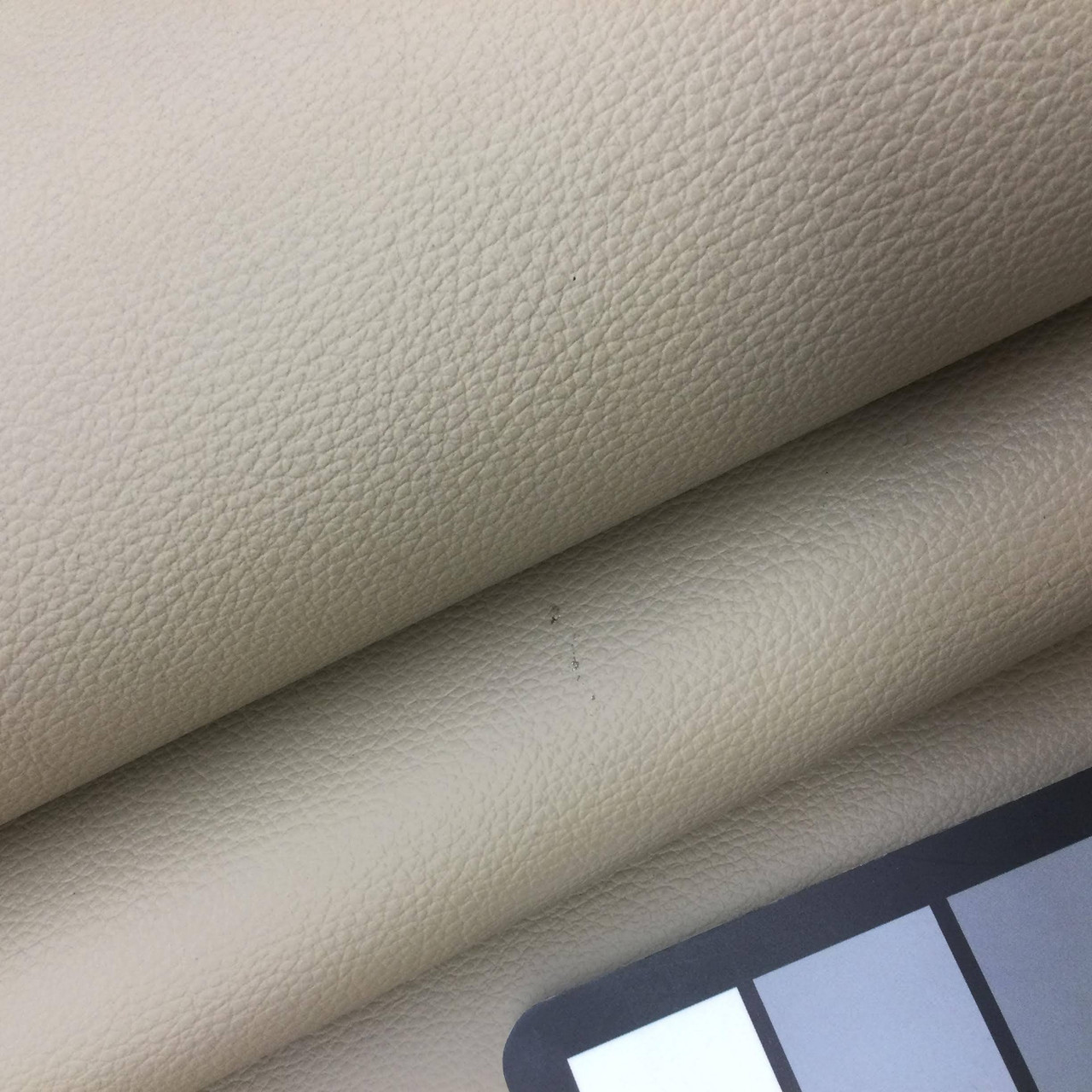 Beige Faux Leather Vinyl Automotive Headliner Fabric | Foam-Backed |  Mercedes | 1/4 Thick | 54 Wide | Bag Stabilizer / Sew Foam | By the Yard