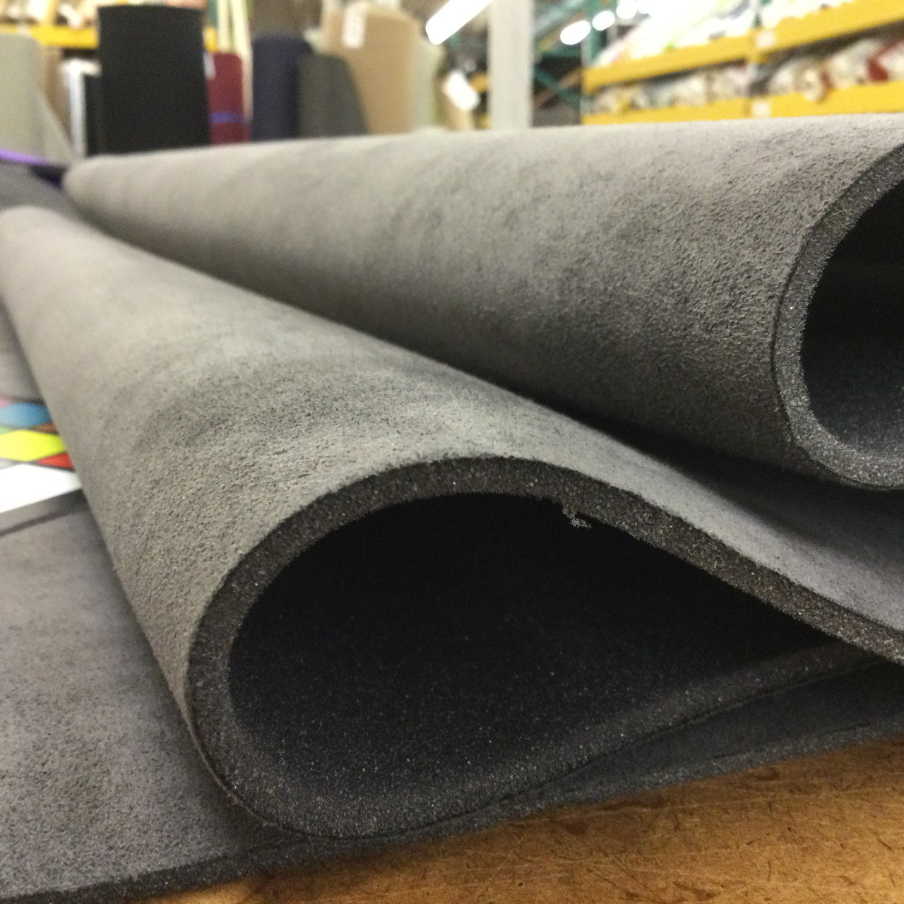 Gray Luxury Stretch Suede Foam Backed Automotive Headliner Fabric – Fashion  Fabrics LLC