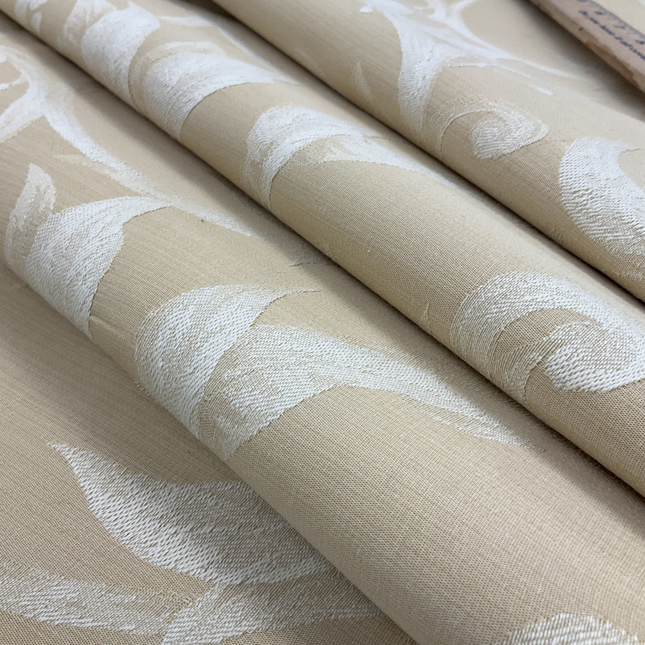 Cream Heavy Faux Suede Upholstery Fabric