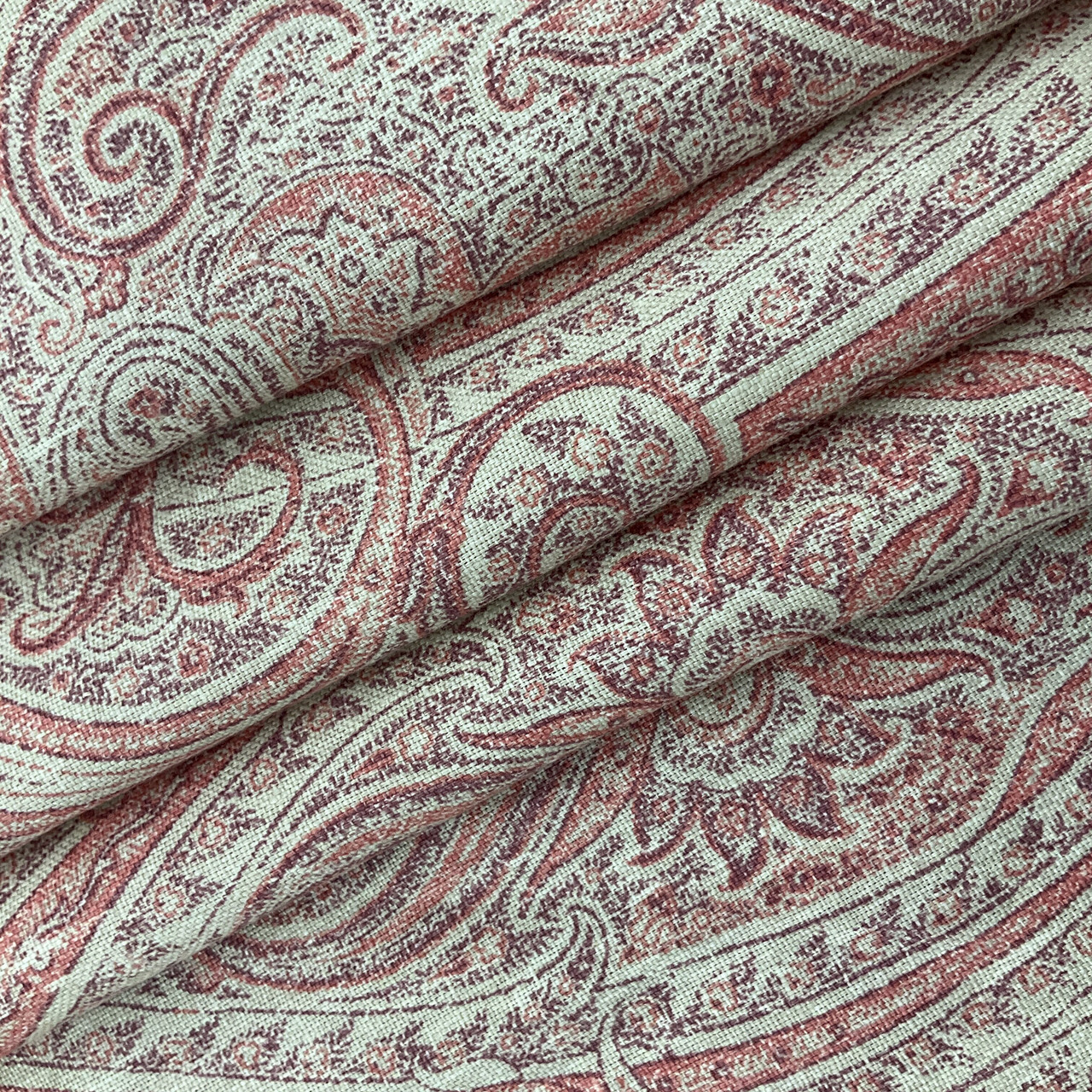Faded Memories in Pompeii | Traditional Paisley in Muted Red / Plum ...