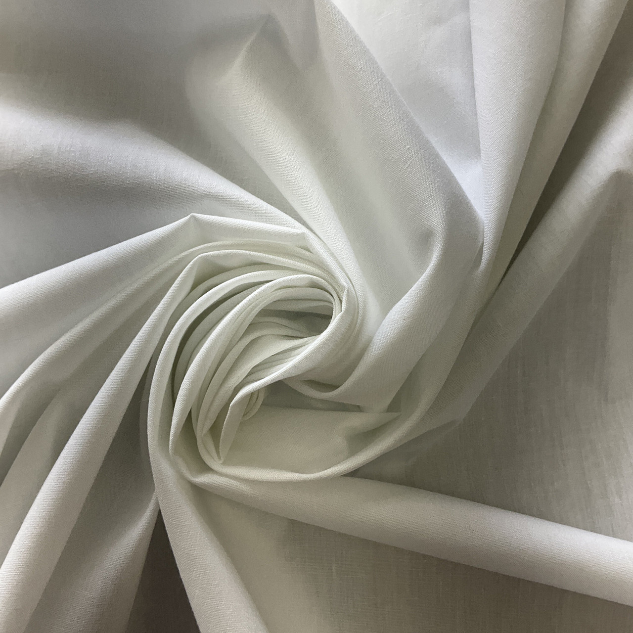 Solid White Drapery Lining Fabric | Poly Cotton | Curtains