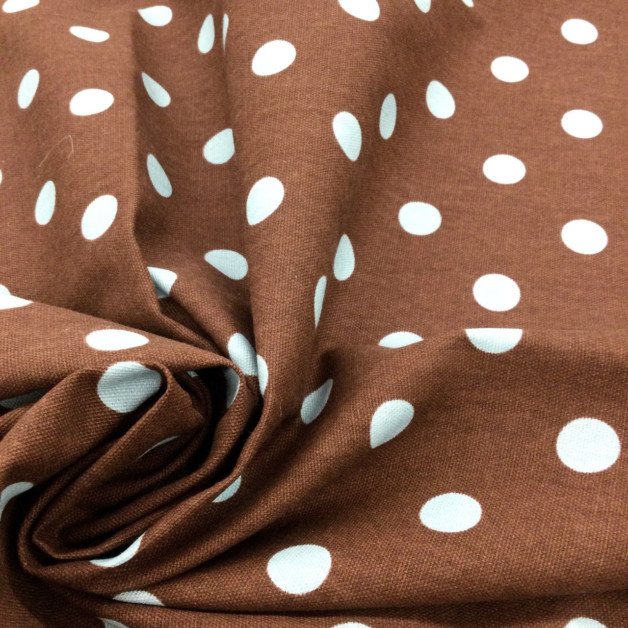 blue and brown polka dots wallpaper