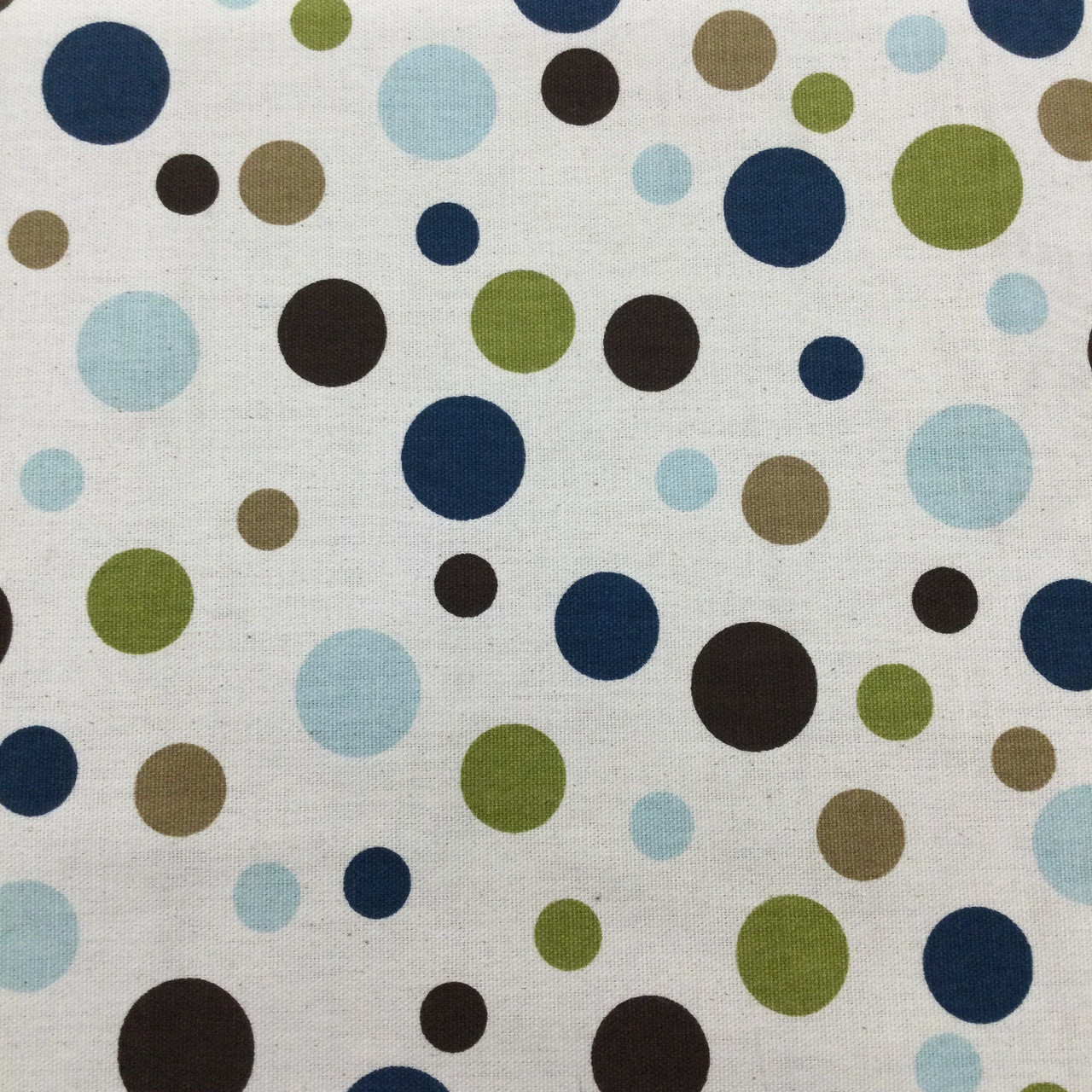 Spirodots Premier Prints, Dots in Olive, Teal, Brown