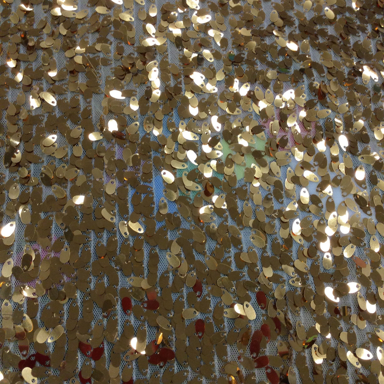 Light Gold Sequin Fabric, Glitters Full Sequins, Light Gold Sequin on Mesh  Fabric, Party Dress, Table Deco Sequins Fabric Sold by Yard 