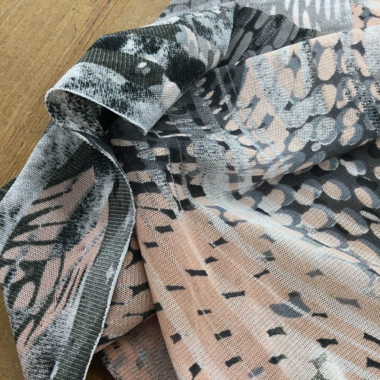 Grey Slinky Knit Fabric , 150 cm width