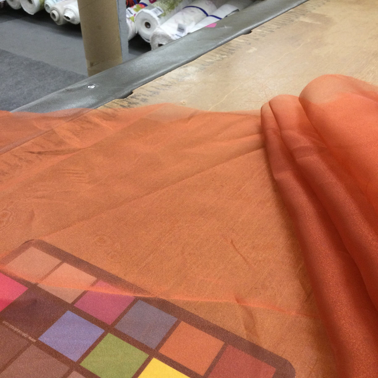 Burnt Orange Sheer Polyester Organza Fabric, Clothing and Apparel, By The  Yard