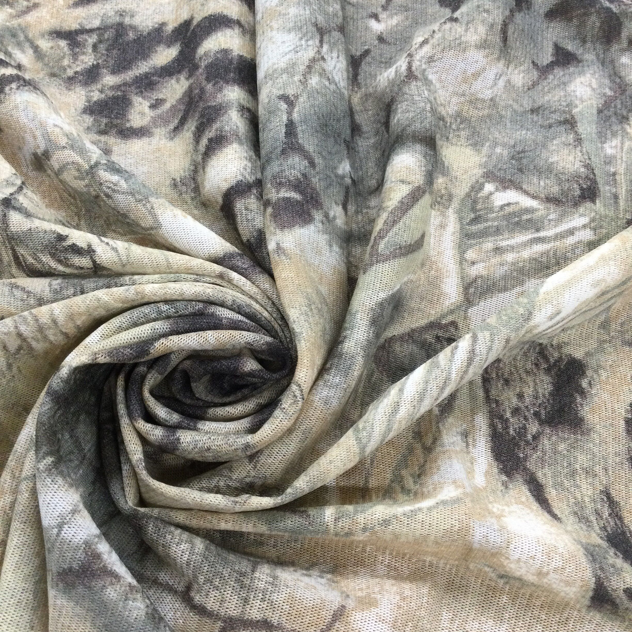Black and Tan Floral Paisley Animal Print | Sheer Jersey