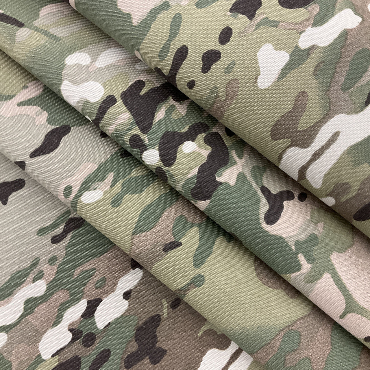 Army Forest Camouflage Nylon Fabric in Green / Brown / Tan | Outdoor Nylon  | Tarps / Upholstery / Backpacks | Water Resistant | 64