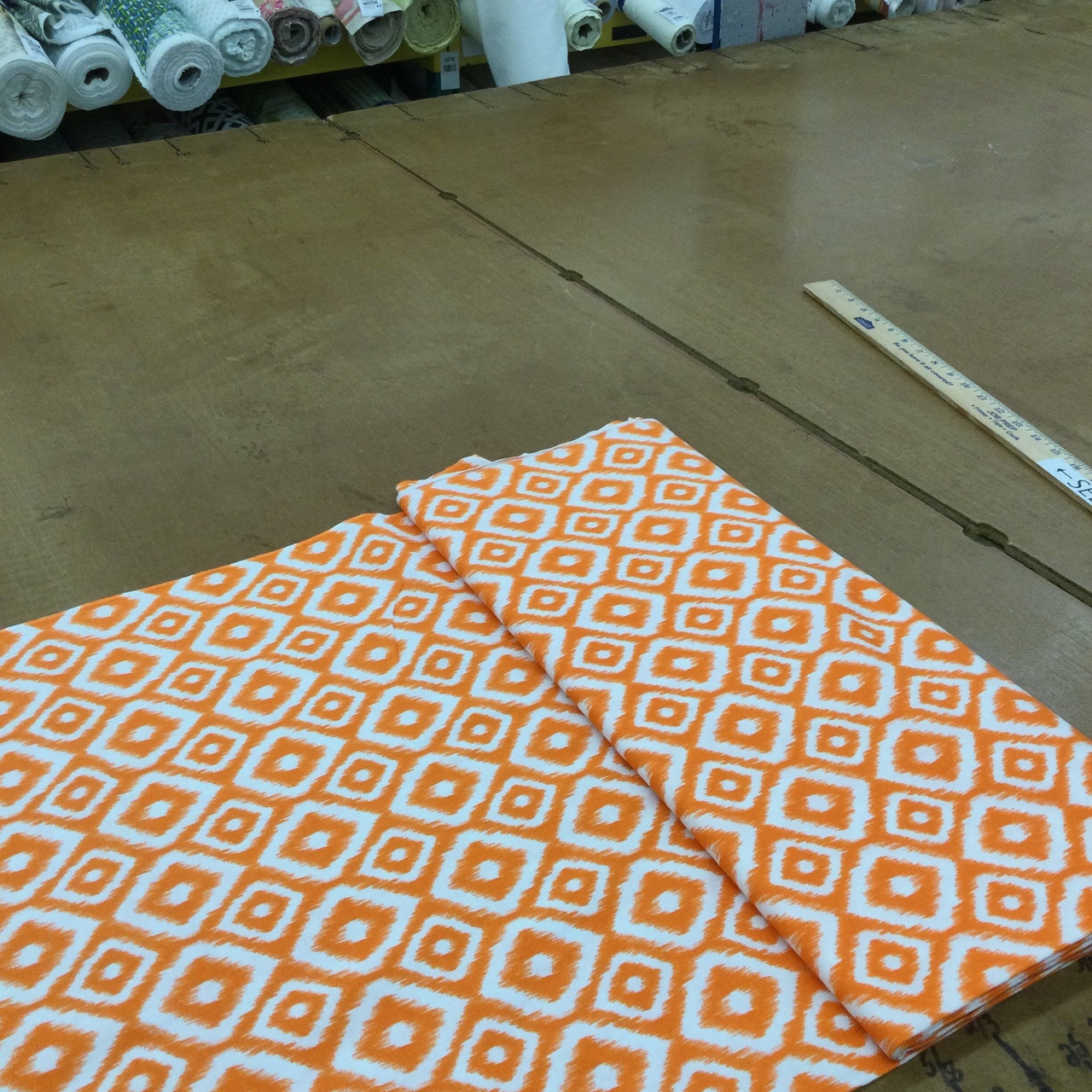 1.5 Yard Piece of Pre-Quilted Fabric | Orange Herringbone with Stitched  Diamonds | Upholstery | Heavy Weight | 54 Wide | By the Yard | Echo in Clay
