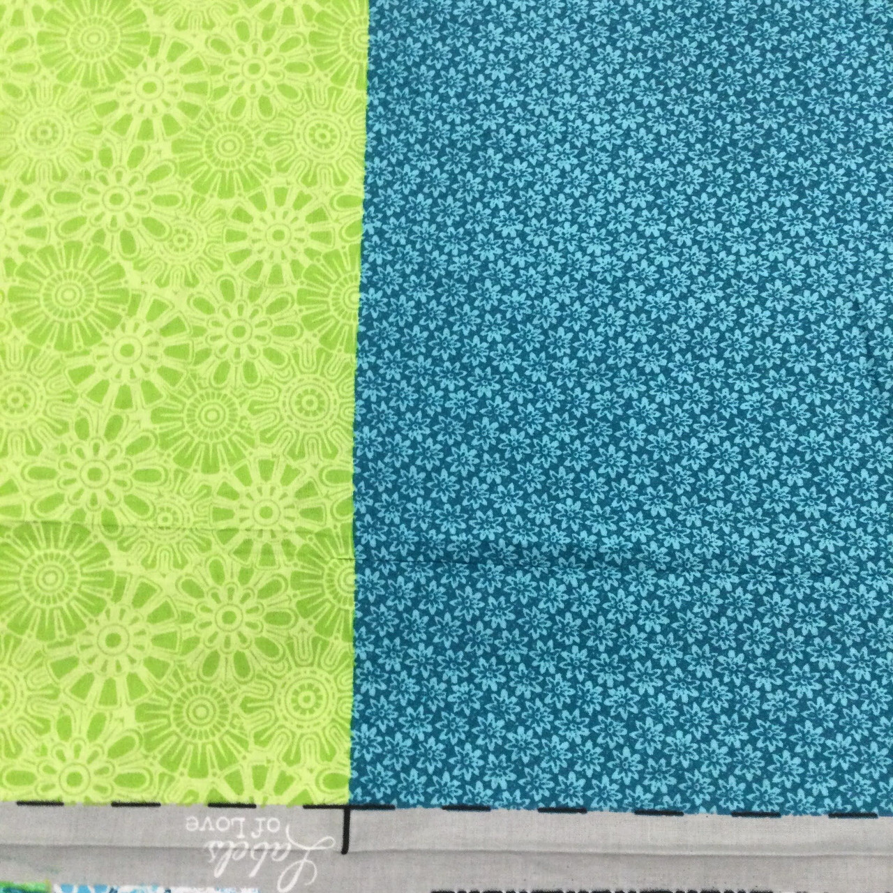 Fabric - Fabric Panels & Yardage - All Fabric Panels - Welcome to Our  Neighborhood Teal Block Panel 24 x 44