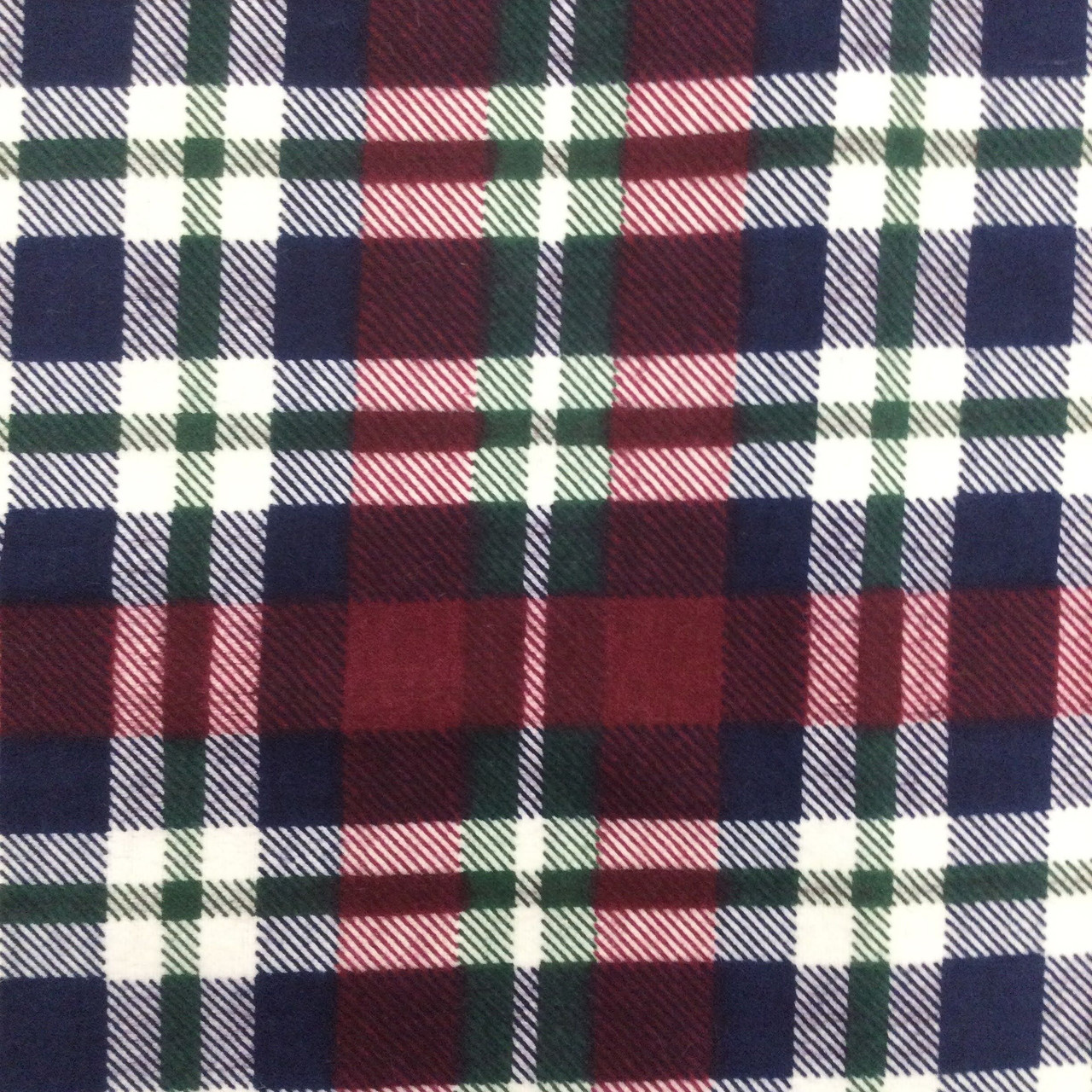 Plaid in Red / Blue / Green / White | Flannel Fabric | 44 Wide | 100%  Cotton | By The Yard 188