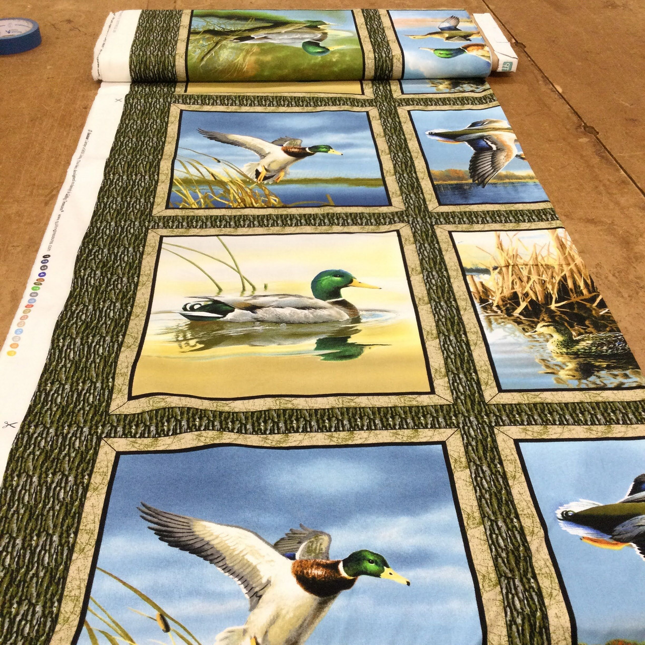 Mallard Pillow Panels, Hautman, Quilting Treasures, 24x44 panel, Quilting  Fabric, 100% Cotton, 44 wide