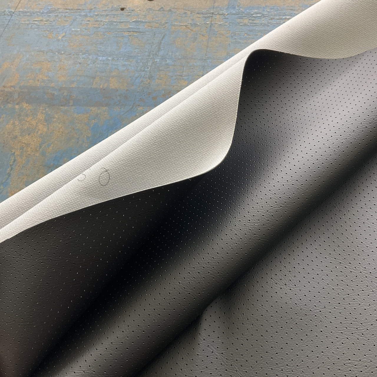 Ebony Black Marine Vinyl Fabric | ORI-1612 | Spradling Softside ORION |  Upholstery Vinyl for Boats / Automotive / Commercial Seating | 54W | BTY