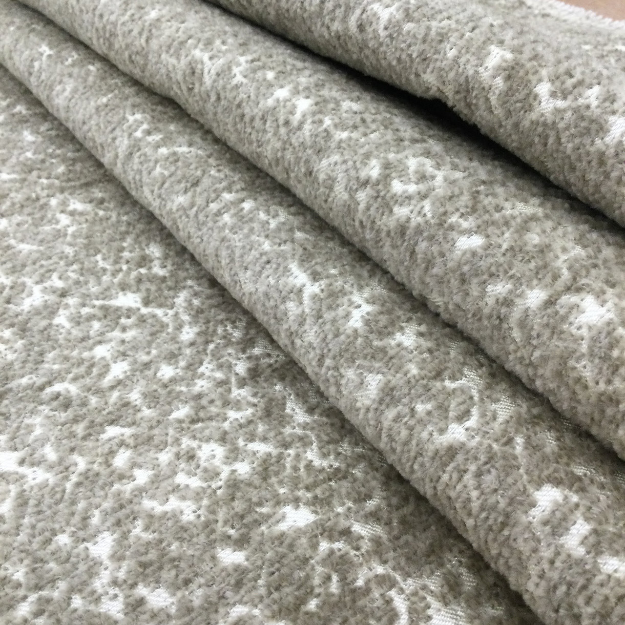 Chenille by the Inch -Almond/Off White - 250 Linear inches