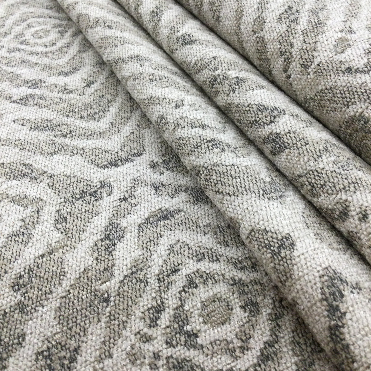 7048911 STAMFORD COCONUT Solid Color Chenille Upholstery Fabric