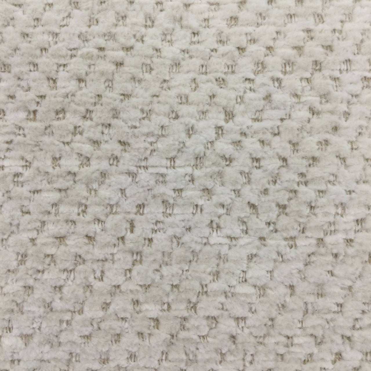 SALE! Designer Chunky Chenille Fabric - White With Color Yarns- Upholstery