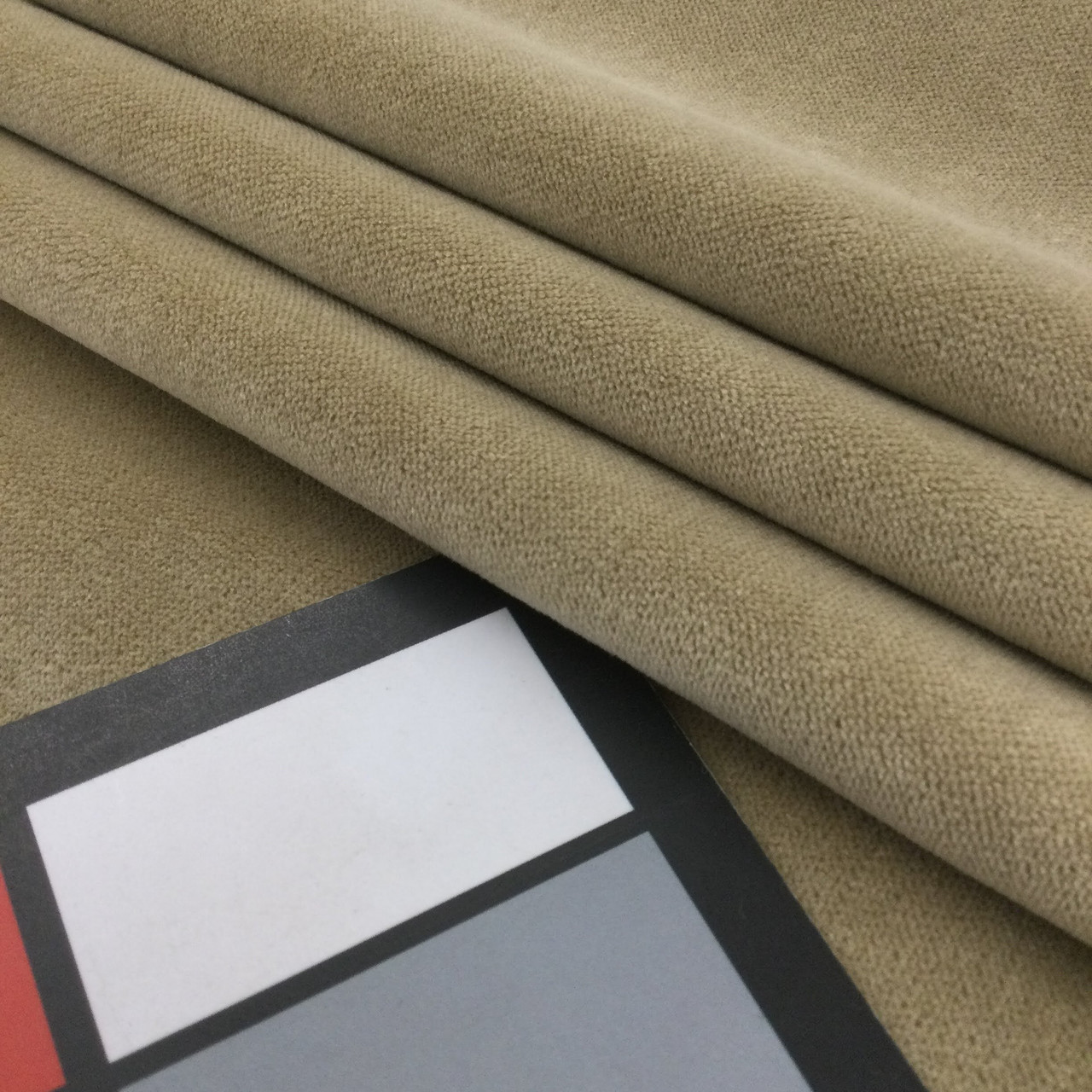 Beige Velvet Fabric, Heavy Upholstery, 54 Wide, By the Yard