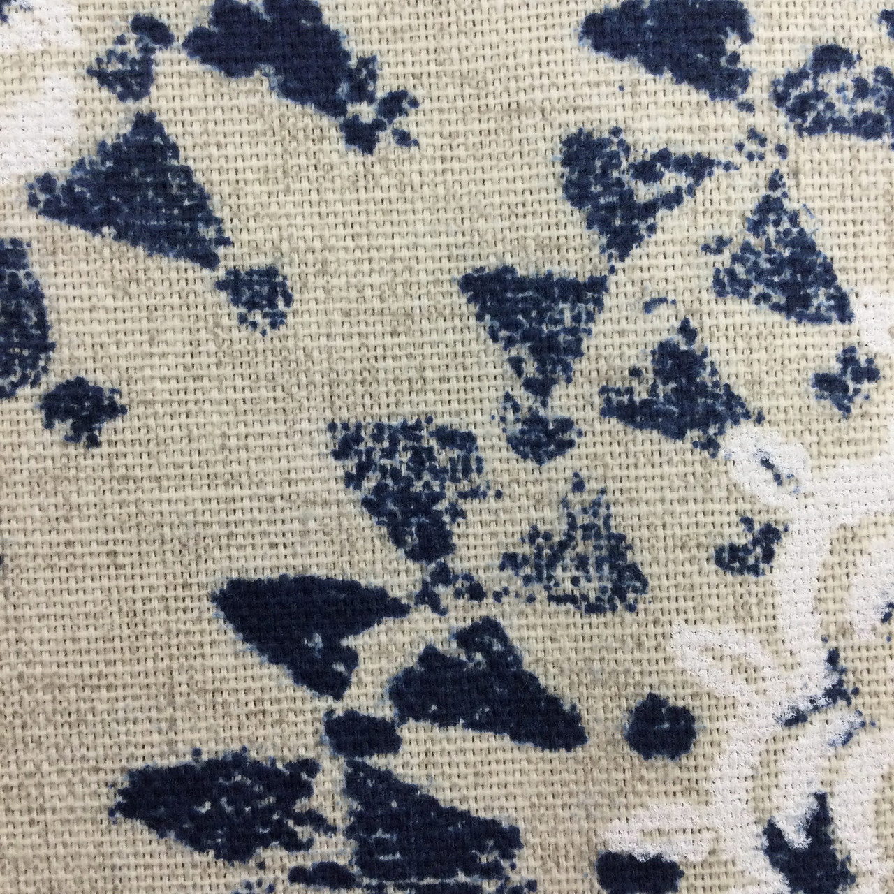 Bohemian Design Home Decor Fabric | Cobalt Blue / Off White | Curtains /  Light Upholstery | 100% Cotton | 54 Wide | By the Yard