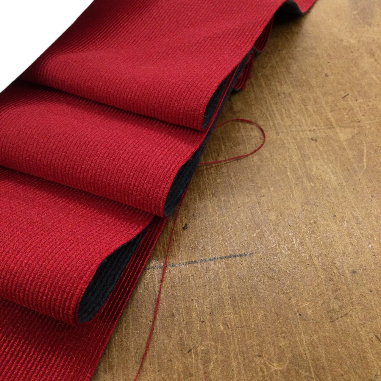 Cherry Red Ribbed Polyester Fabric | Upholstery | Heavy Weight | 54 ...