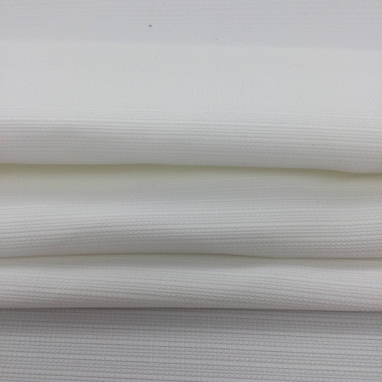 Solid White Striated Fabric, Upholstery / Drapery, 54 Wide